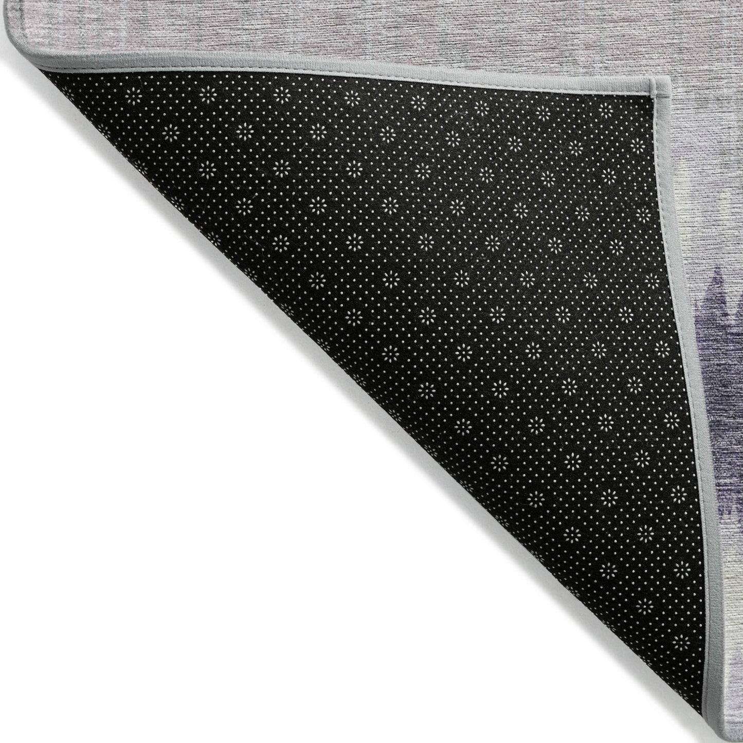3' X 5' Lavender Purple And Ivory Striped Washable Indoor Outdoor Area Rug